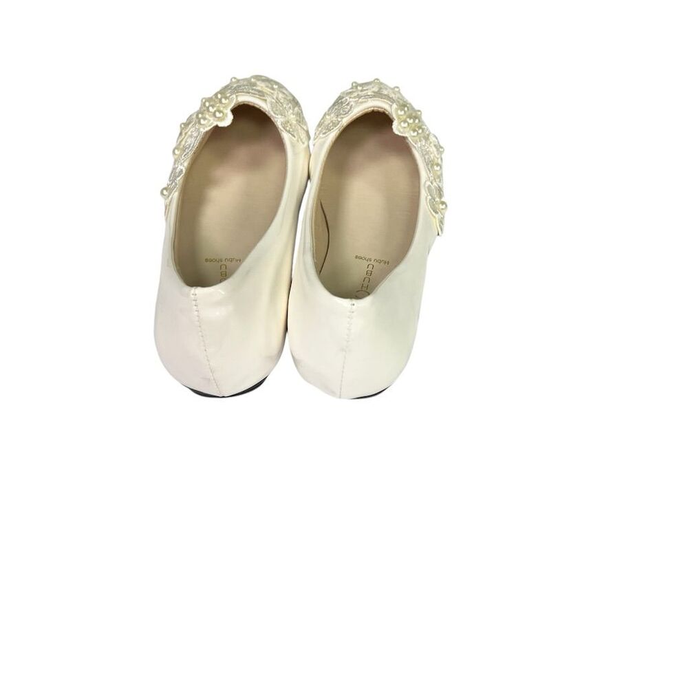 Ivory Bridal Flats Women's 8.5 Floral Embellishments Wedding Shoes - Picture 6 of 8